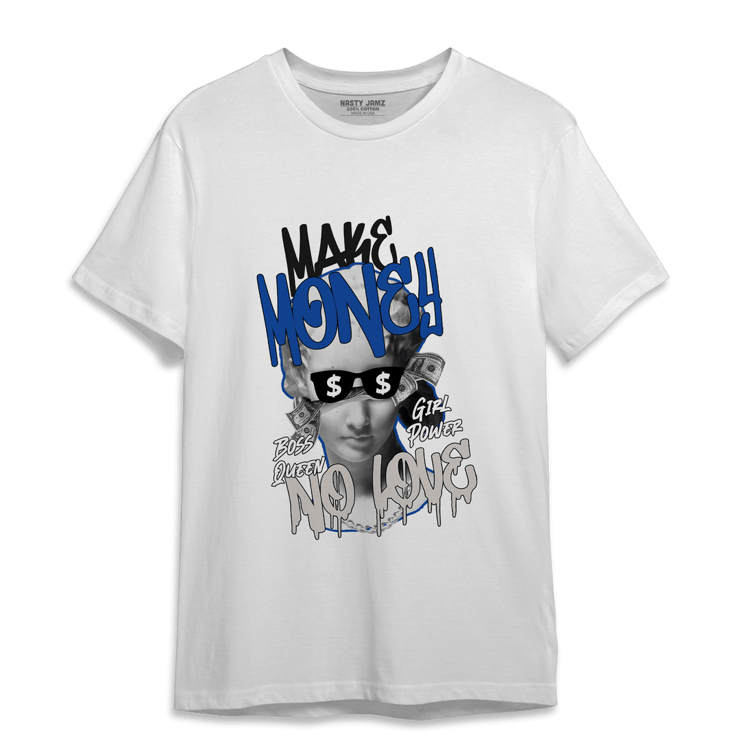 Air Max 1 86 Royal T Shirt Match Make Money No Love - NastyJamz