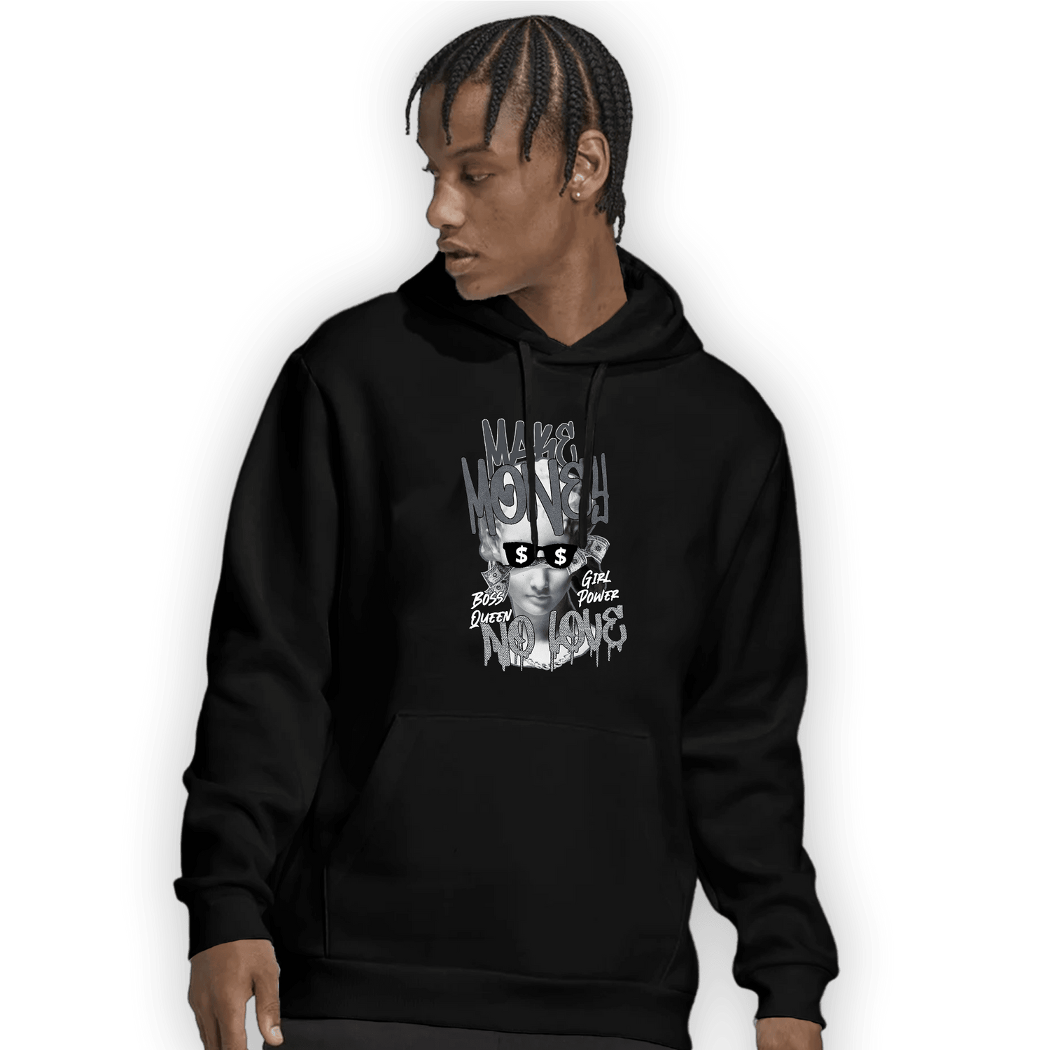 Air Max 90 Iron Grey Hoodie Match Make Money No Love - NastyJamz