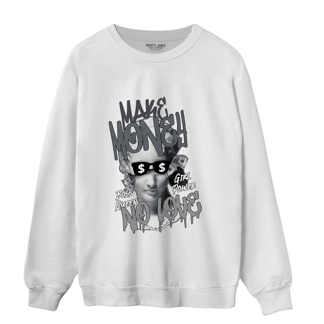 Air Max 90 Iron Grey Sweatshirt Match Make Money No Love - NastyJamz