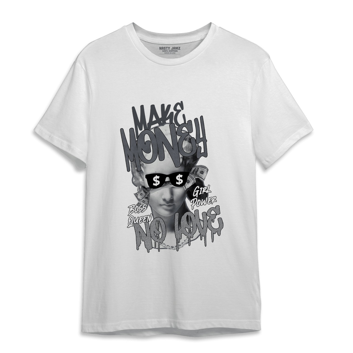 Air Max 90 Iron Grey T Shirt Match Make Money No Love - NastyJamz