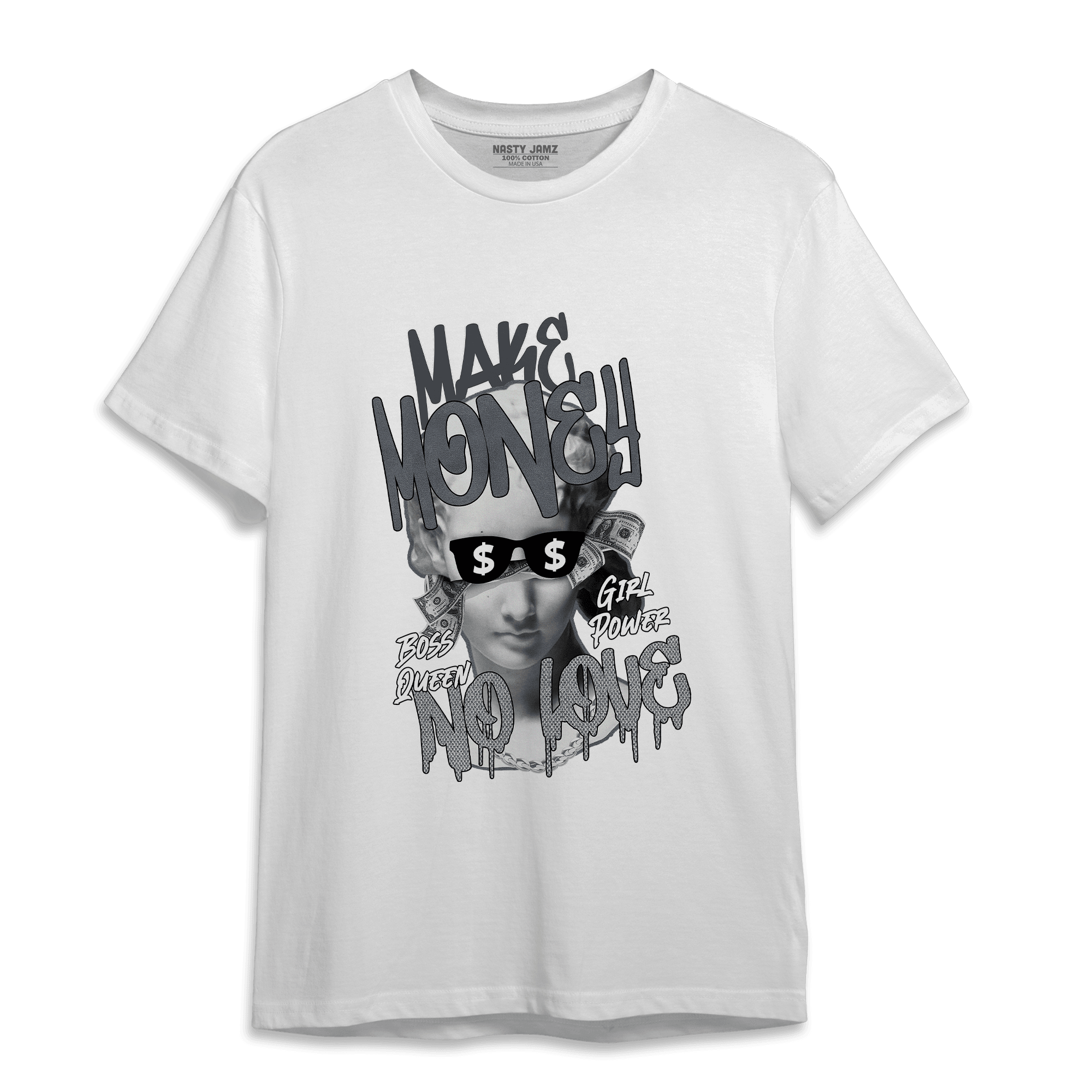 Air Max 90 Iron Grey T Shirt Match Make Money No Love - NastyJamz