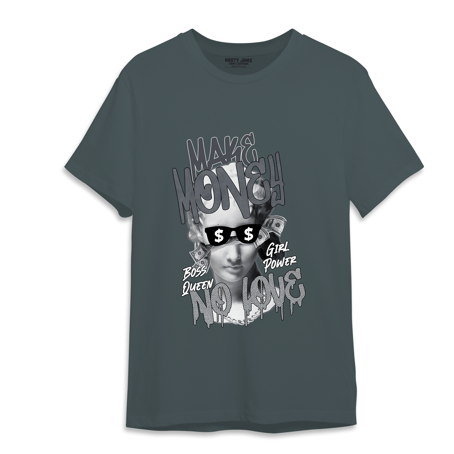 Air Max 90 Iron Grey T Shirt Match Make Money No Love - NastyJamz