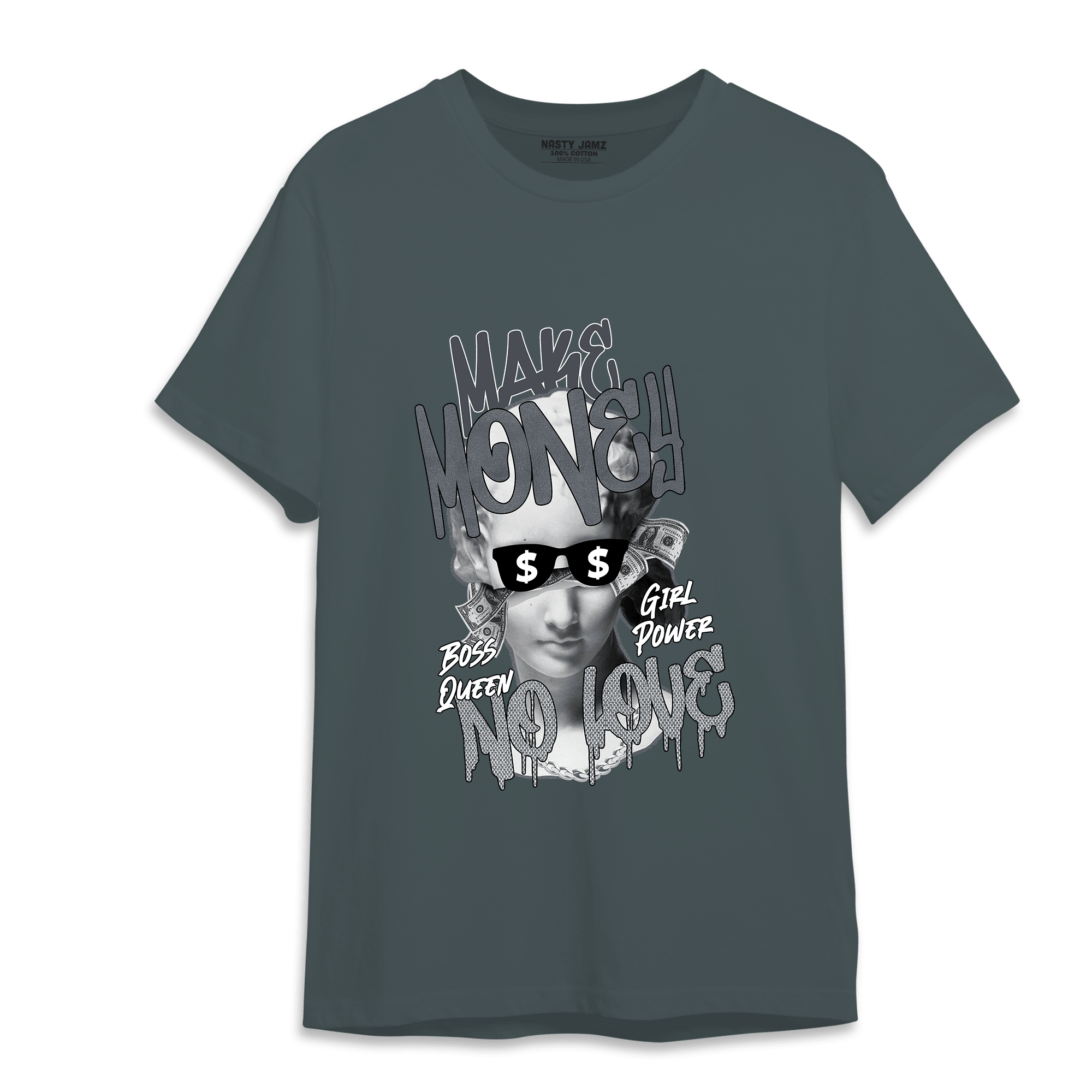 Air Max 90 Iron Grey T Shirt Match Make Money No Love - NastyJamz