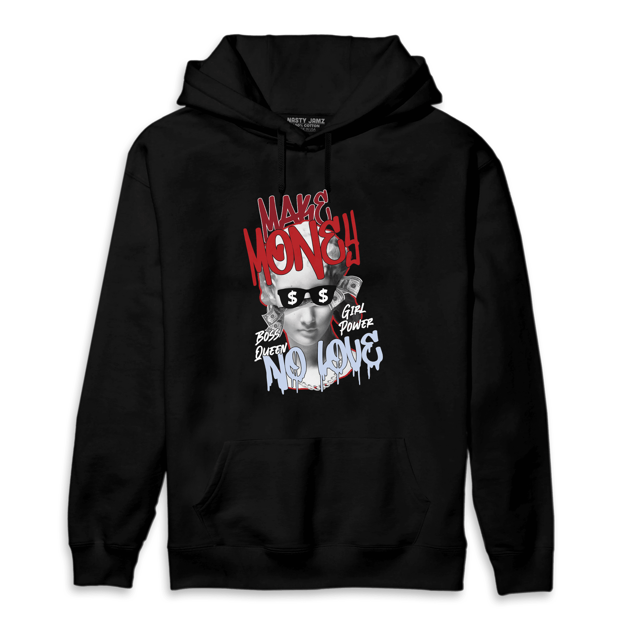Cherry 11s Hoodie Match Make Money No Love - NastyJamz