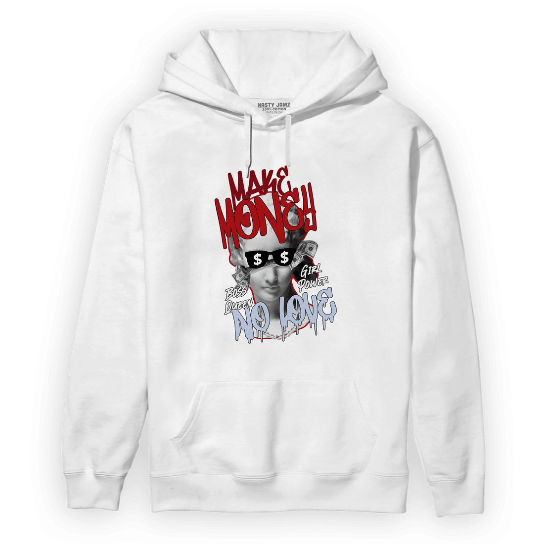 Cherry 11s Hoodie Match Make Money No Love - NastyJamz