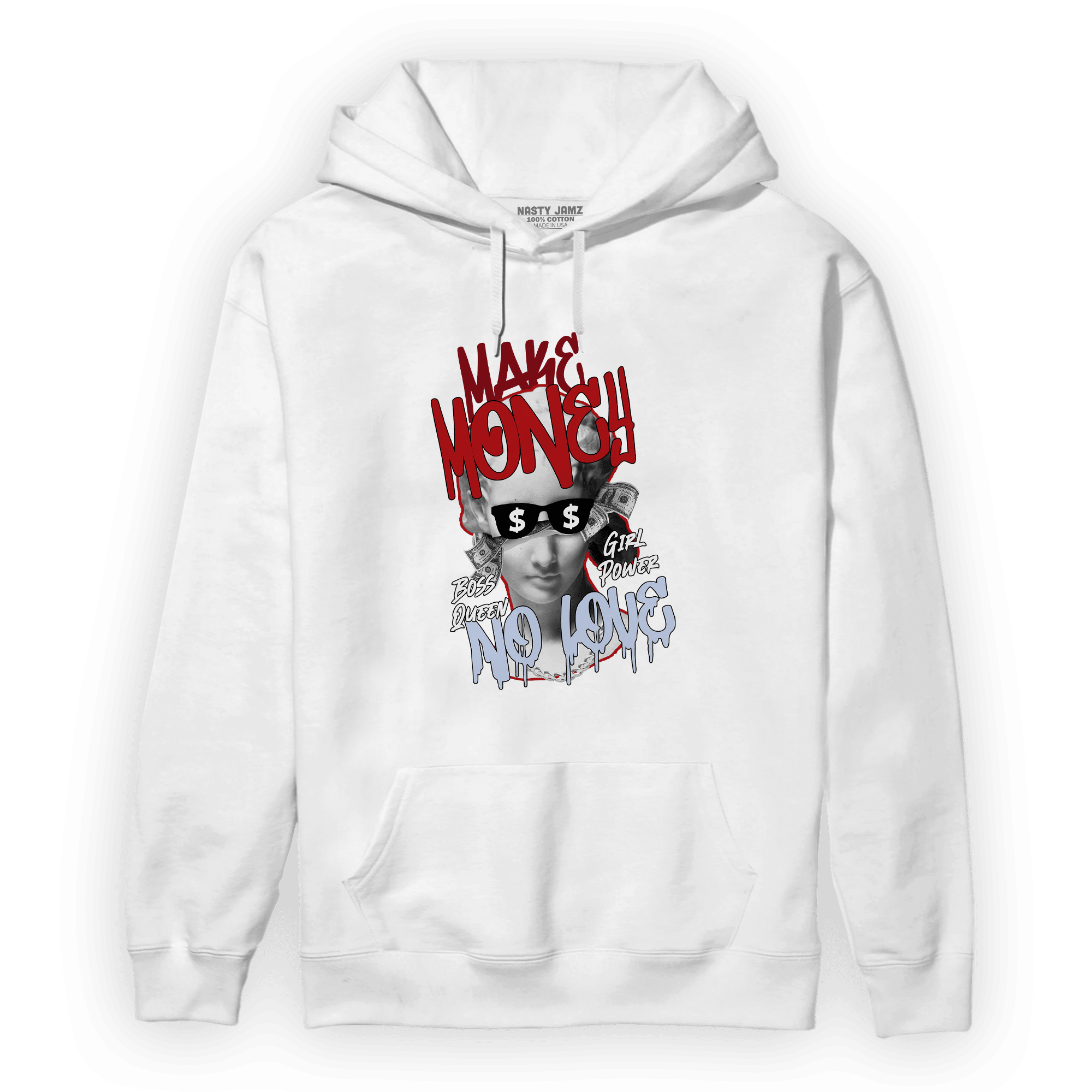 Cherry 11s Hoodie Match Make Money No Love - NastyJamz