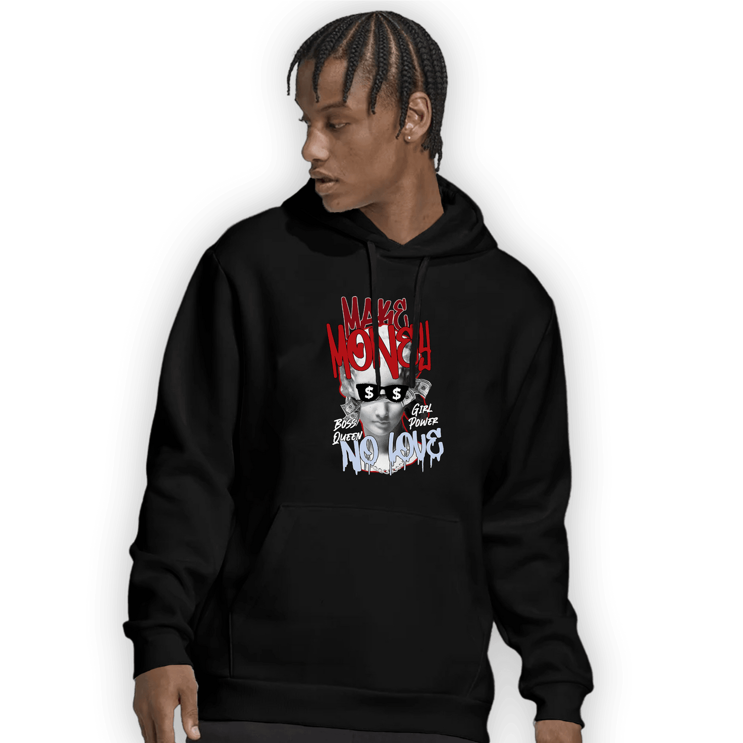 Cherry 11s Hoodie Match Make Money No Love - NastyJamz