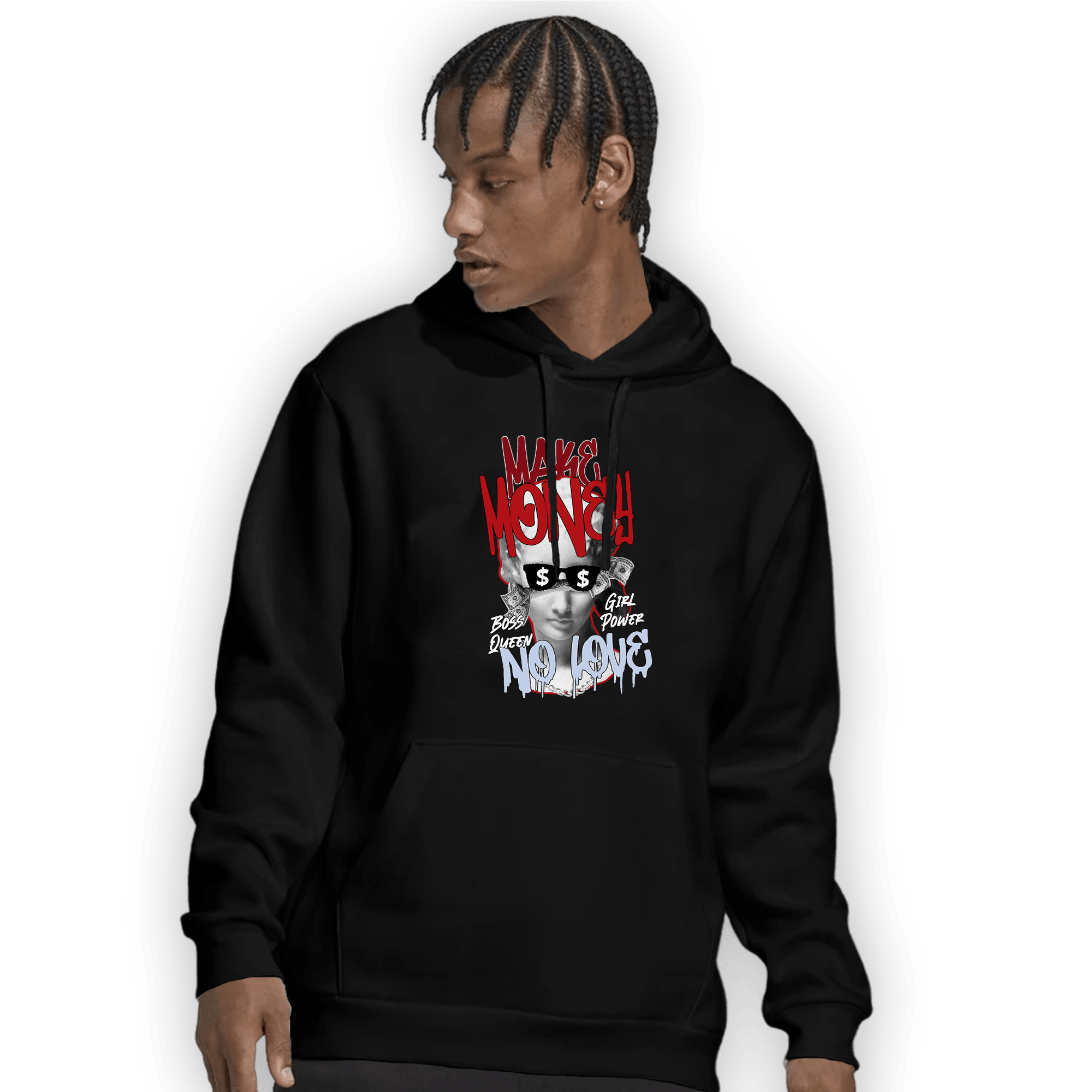Cherry 11s Hoodie Match Make Money No Love - NastyJamz