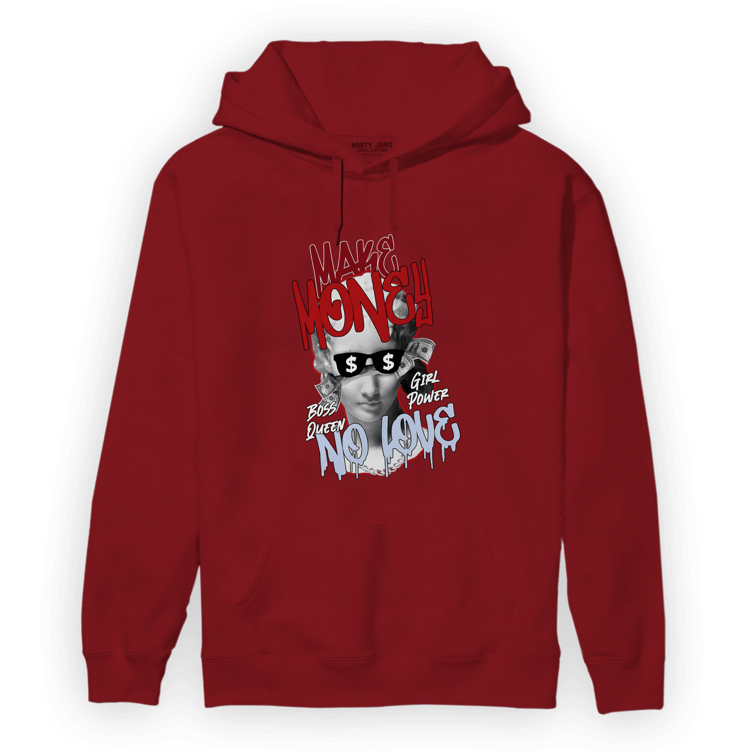 Cherry 11s Hoodie Match Make Money No Love - NastyJamz
