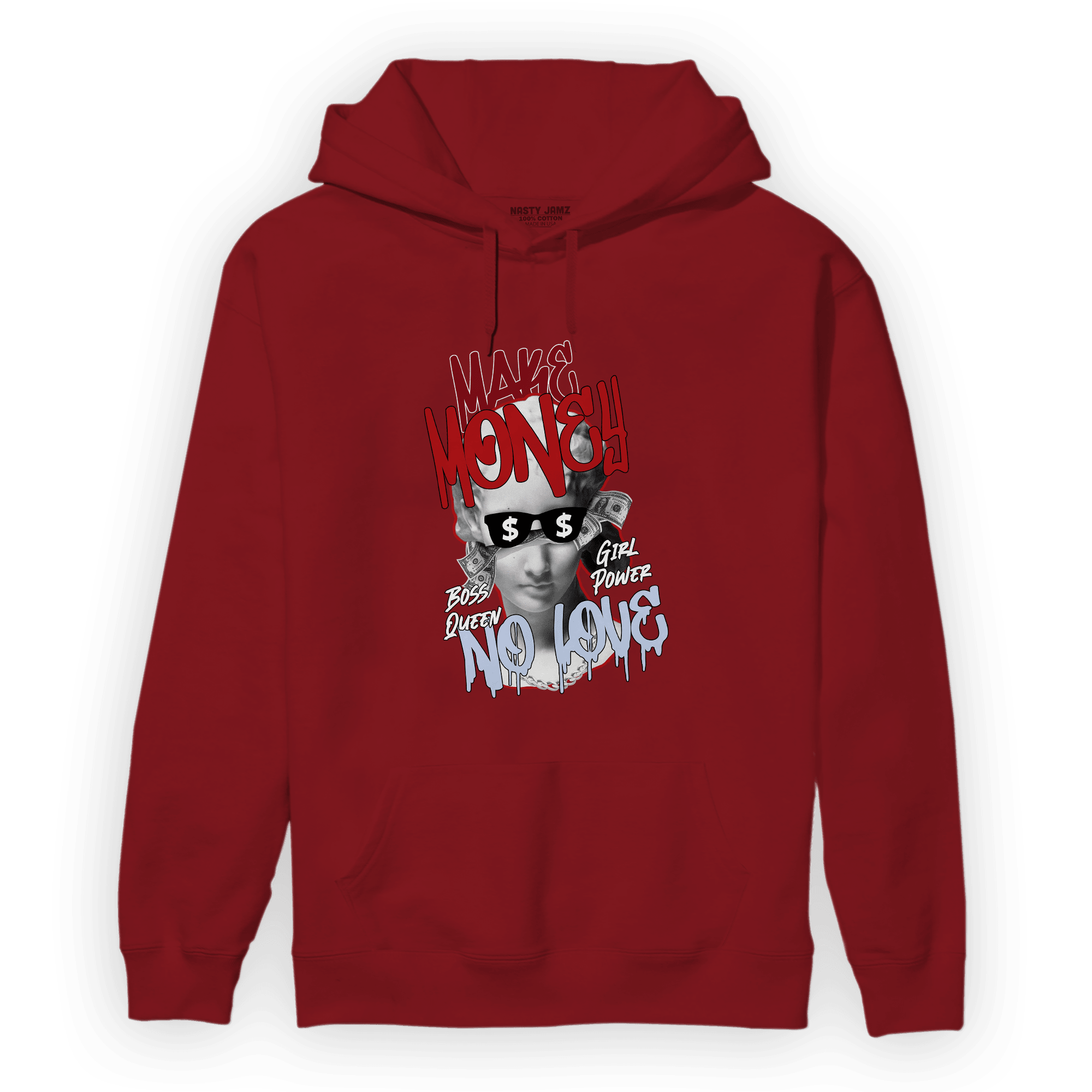 Cherry 11s Hoodie Match Make Money No Love - NastyJamz
