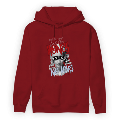 Cherry 11s Hoodie Match Make Money No Love - NastyJamz