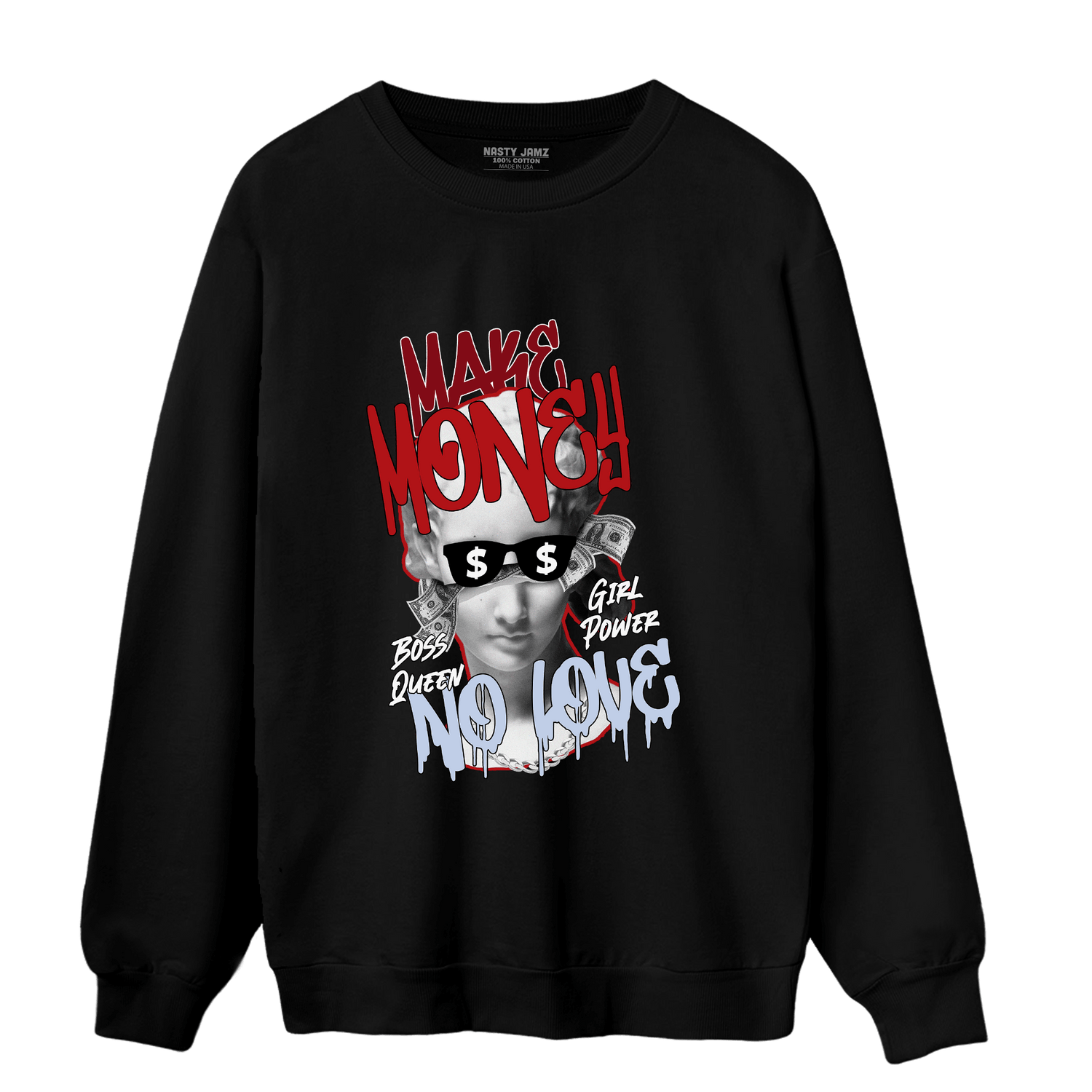 Cherry 11s Sweatshirt Match Make Money No Love - NastyJamz