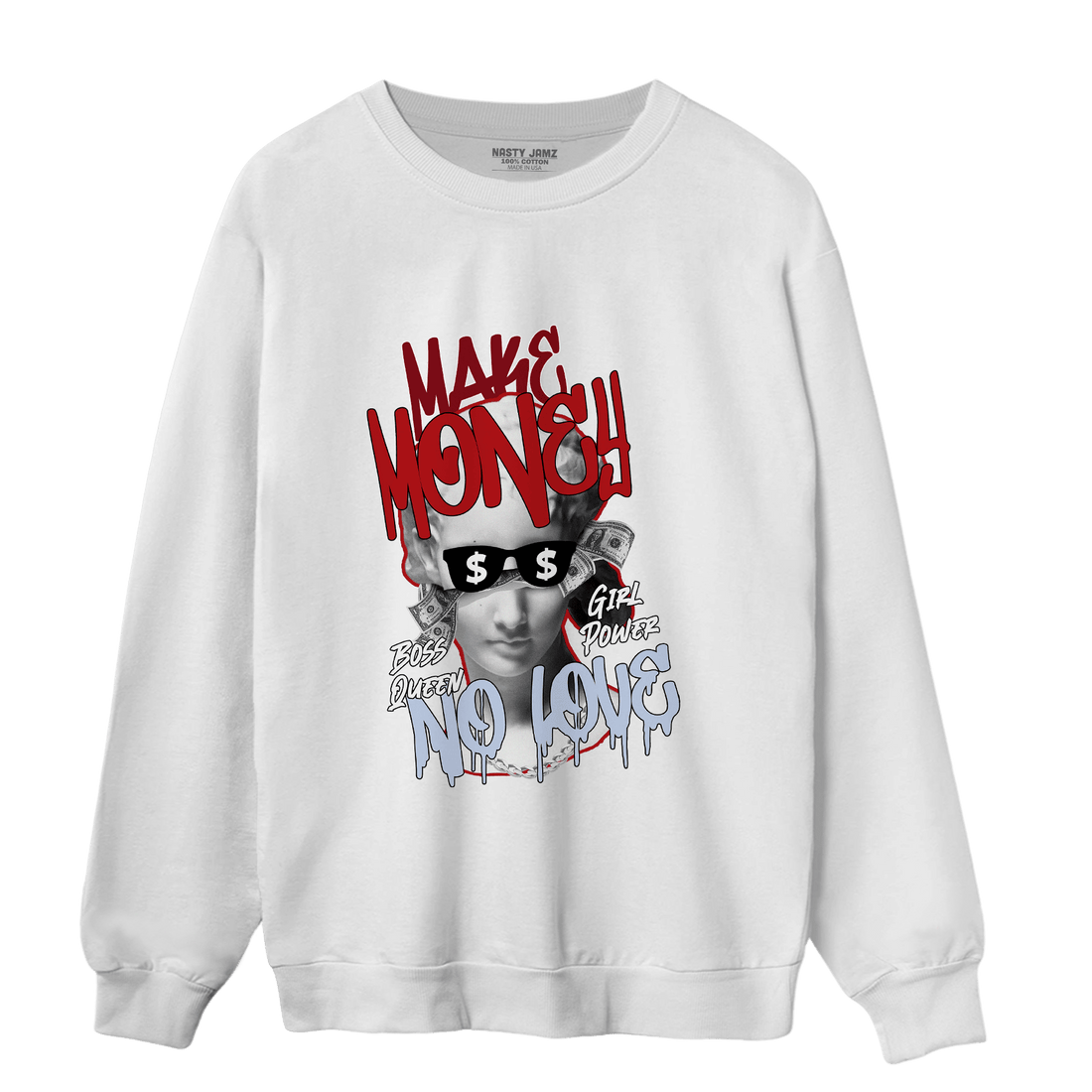 Cherry 11s Sweatshirt Match Make Money No Love - NastyJamz