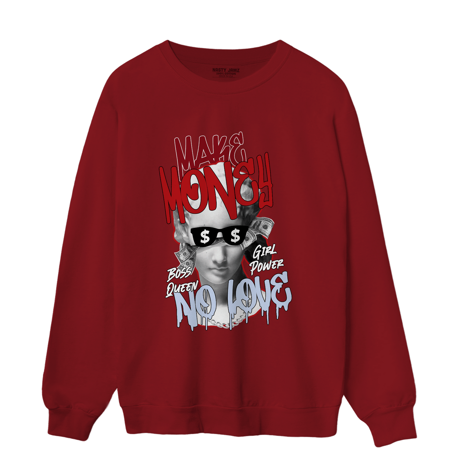 Cherry 11s Sweatshirt Match Make Money No Love - NastyJamz