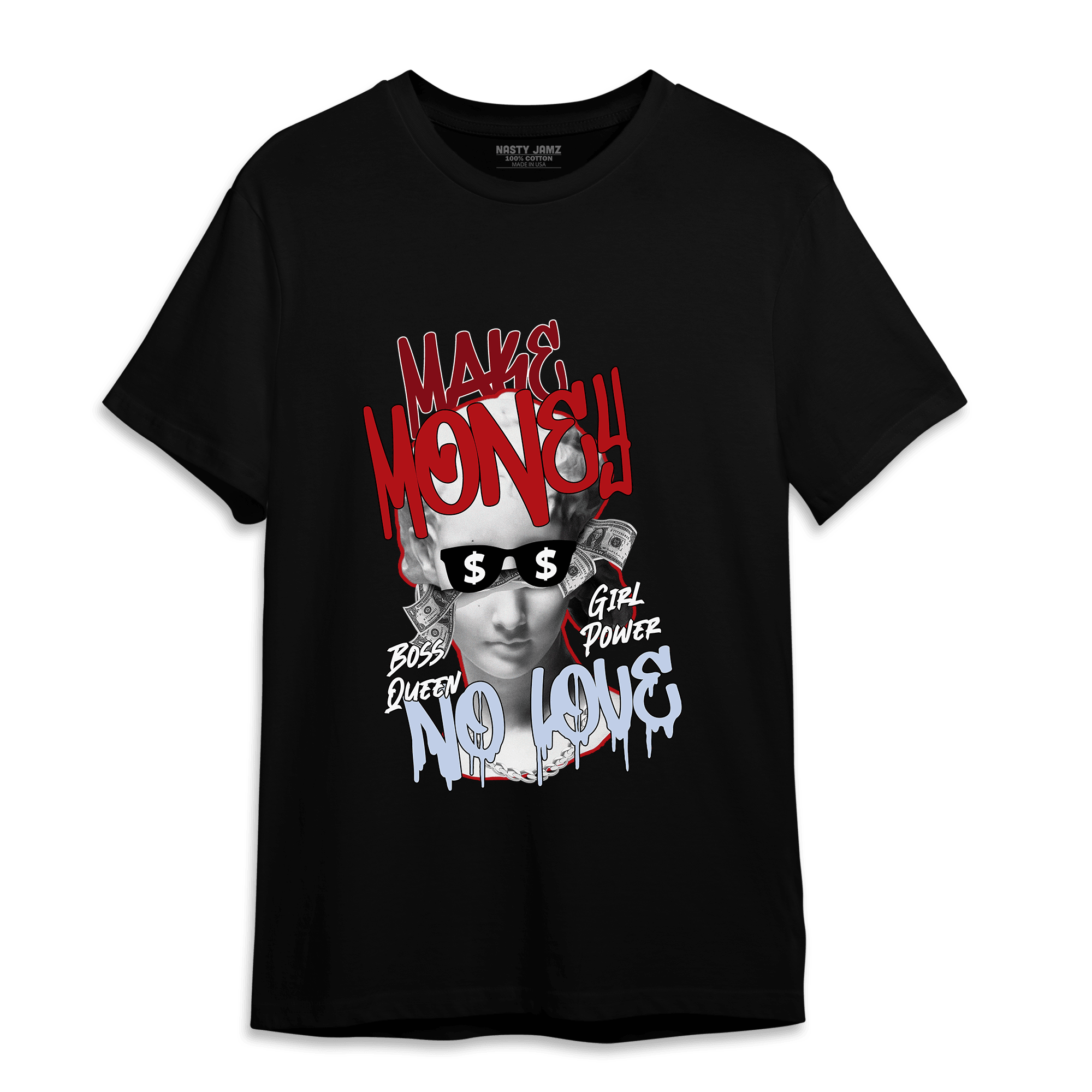 Cherry 11s T Shirt Match Make Money No Love - NastyJamz