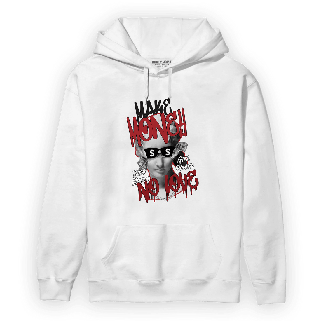 Cherry 12s Hoodie Match Make Money No Love - NastyJamz