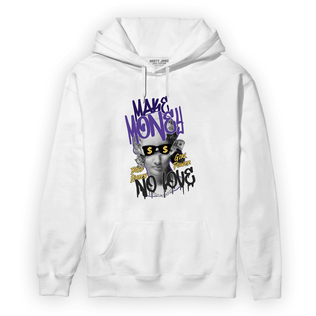 Field Purple 12s Hoodie Match Make Money No Love - NastyJamz