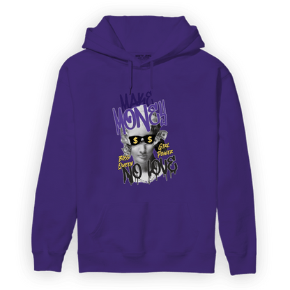 Field Purple 12s Hoodie Match Make Money No Love - NastyJamz