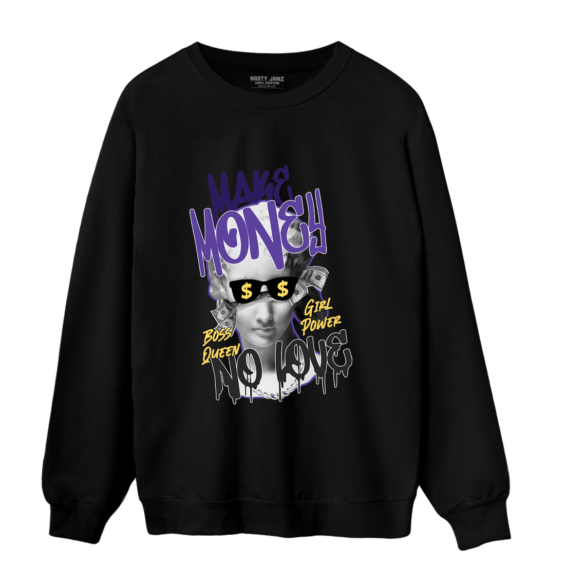 Field Purple 12s Sweatshirt Match Make Money No Love - NastyJamz