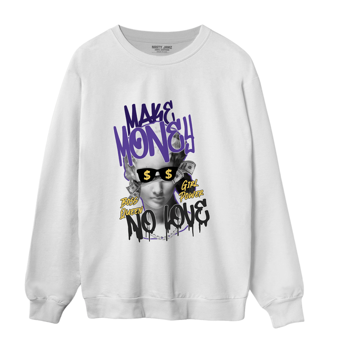 Field Purple 12s Sweatshirt Match Make Money No Love - NastyJamz