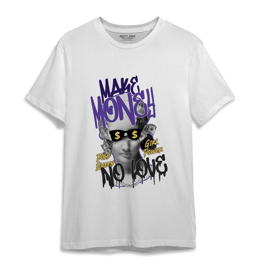 Field Purple 12s T Shirt Match Make Money No Love - NastyJamz