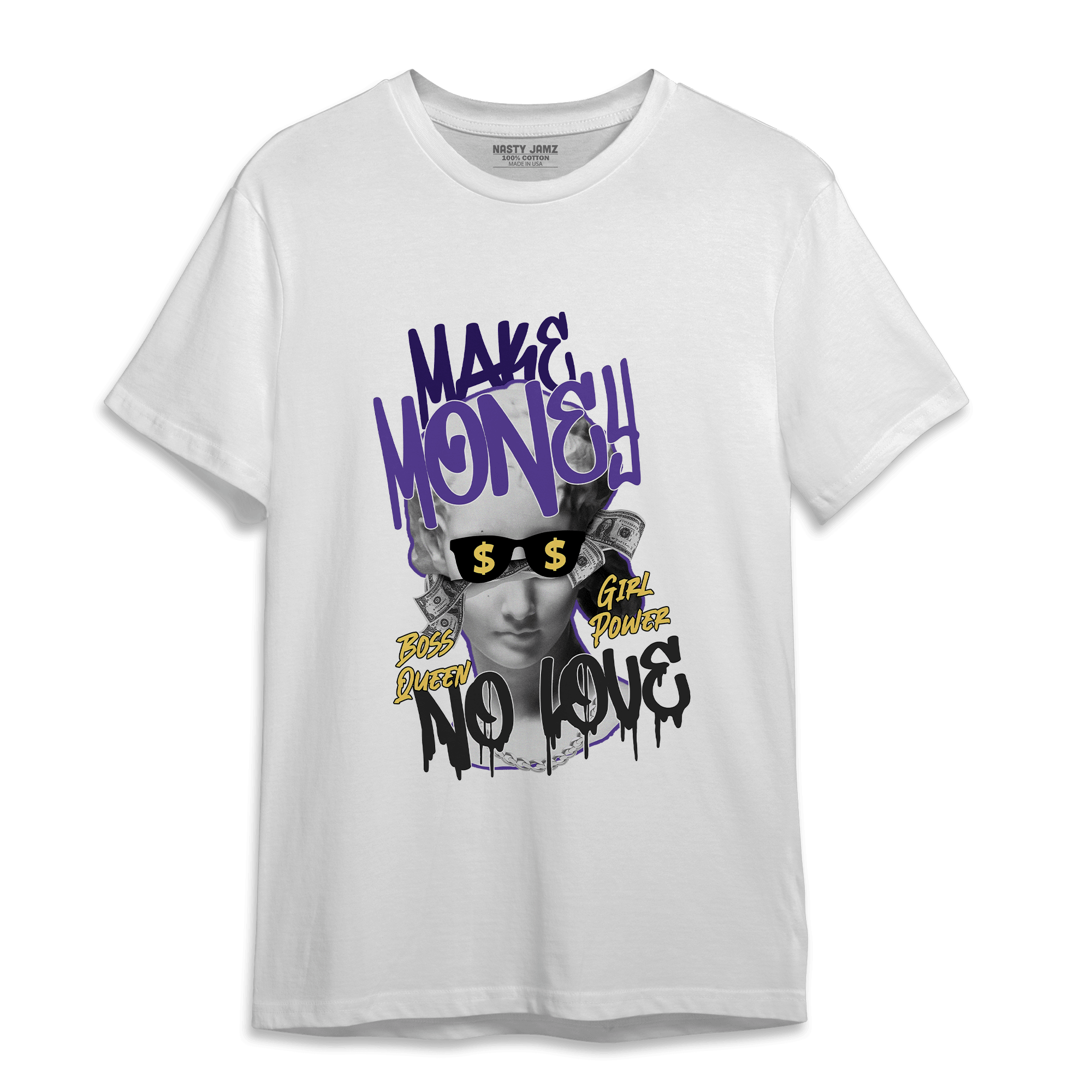 Field Purple 12s T Shirt Match Make Money No Love - NastyJamz