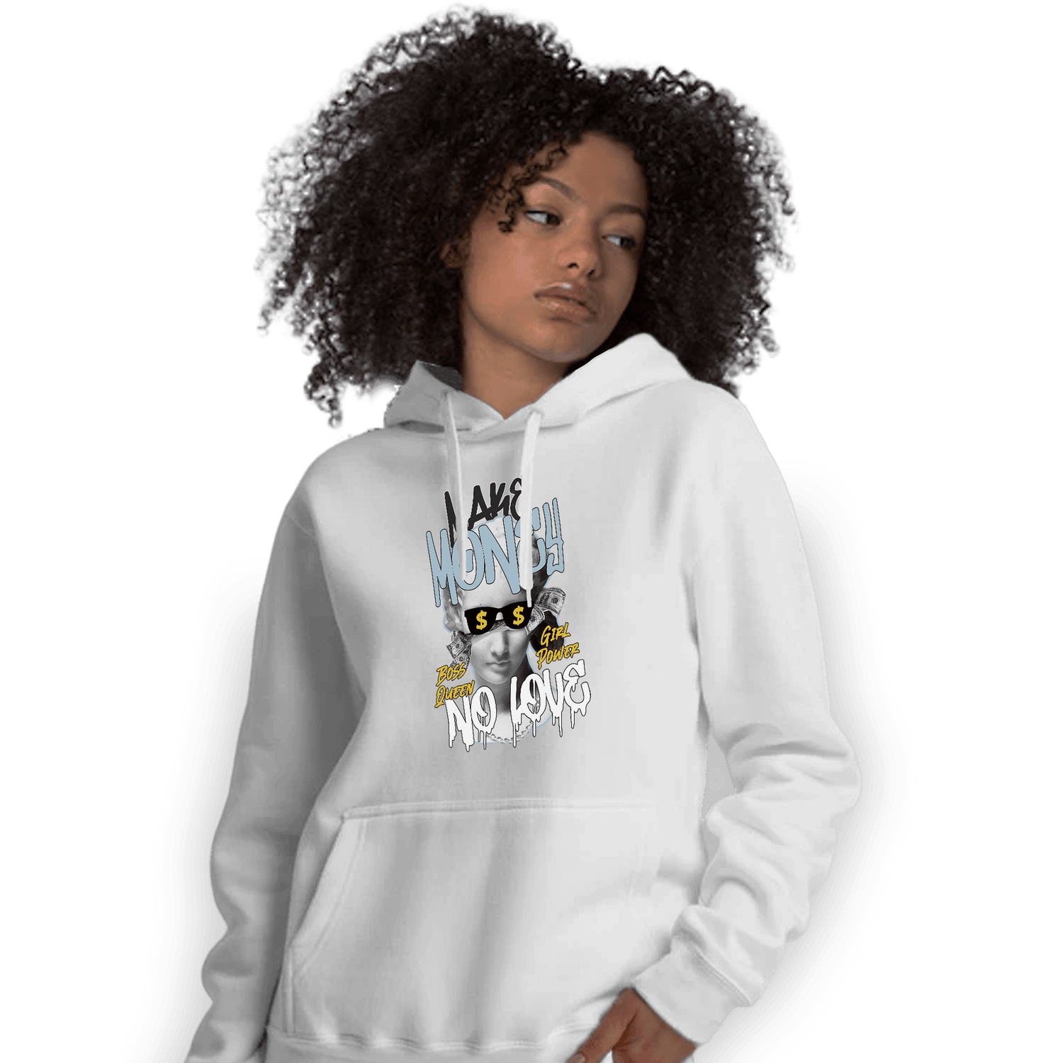 Blue Grey 13s Hoodie Match Make Money No Love - NastyJamz