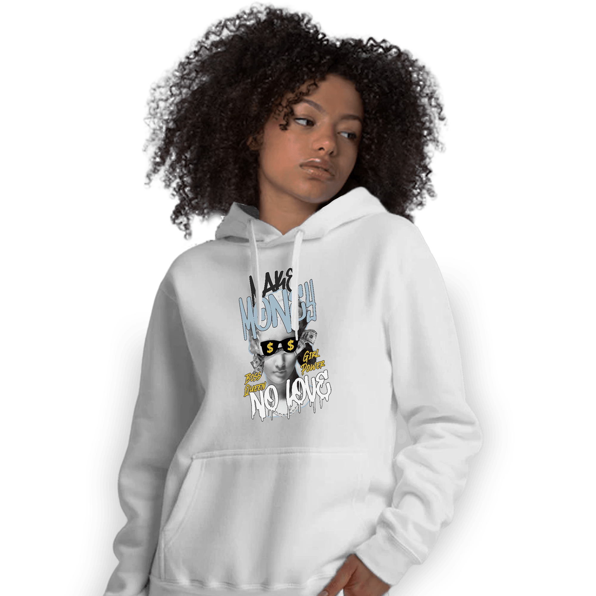 Blue Grey 13s Hoodie Match Make Money No Love - NastyJamz