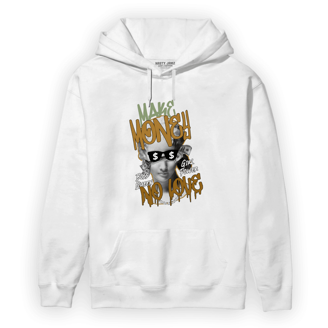 Wheat 13s Hoodie Match Make Money No Love - NastyJamz