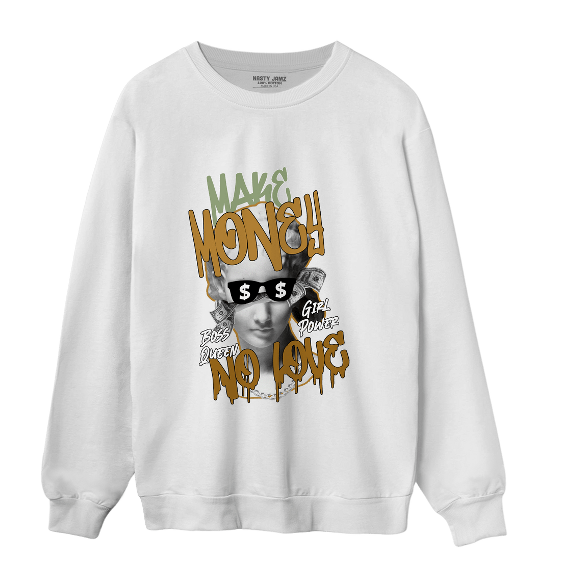 Wheat 13s Sweatshirt Match Make Money No Love - NastyJamz