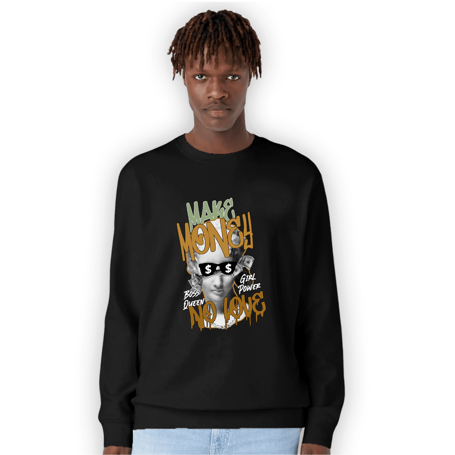 Wheat 13s Sweatshirt Match Make Money No Love - NastyJamz