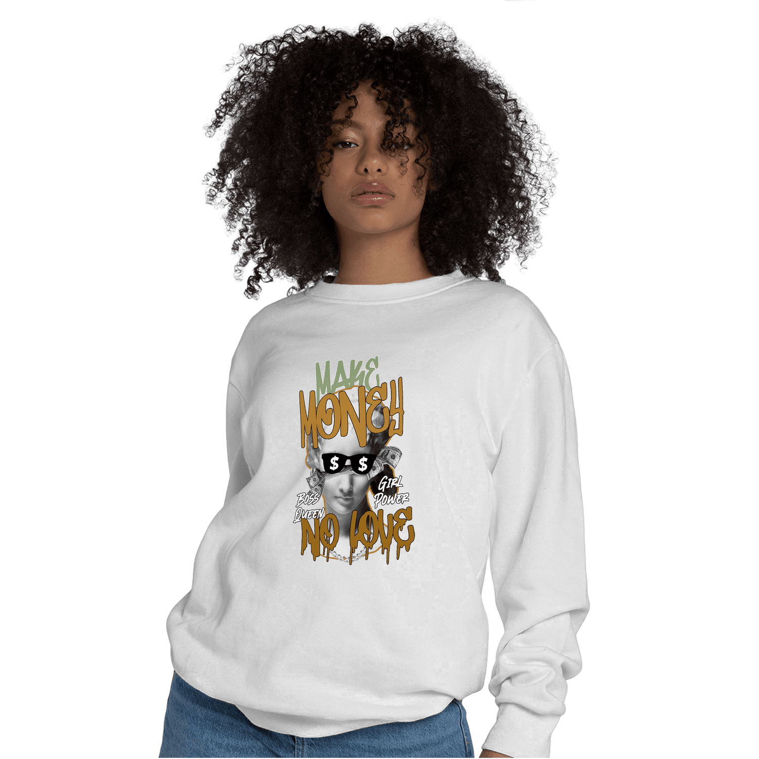 Wheat 13s Sweatshirt Match Make Money No Love - NastyJamz