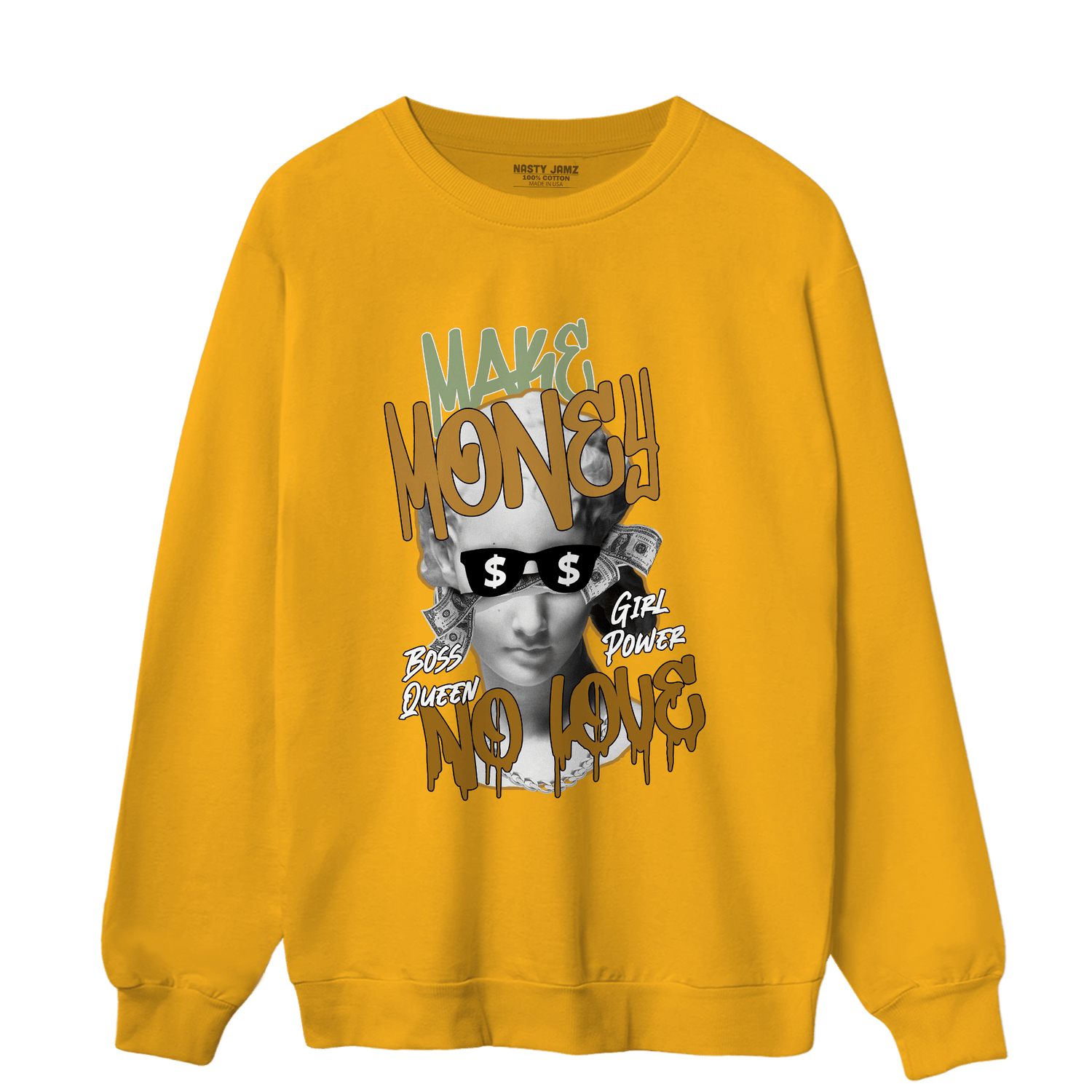 Wheat 13s Sweatshirt Match Make Money No Love - NastyJamz