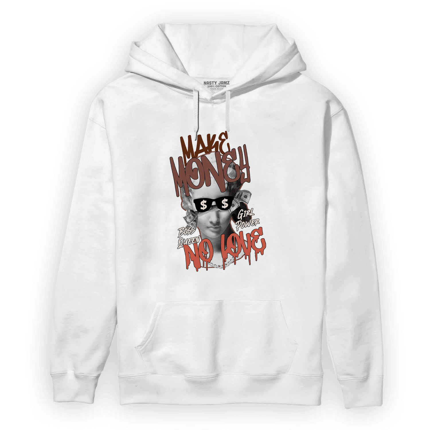 High OG Dusted Clay 1s Hoodie Match Make Money No Love - NastyJamz