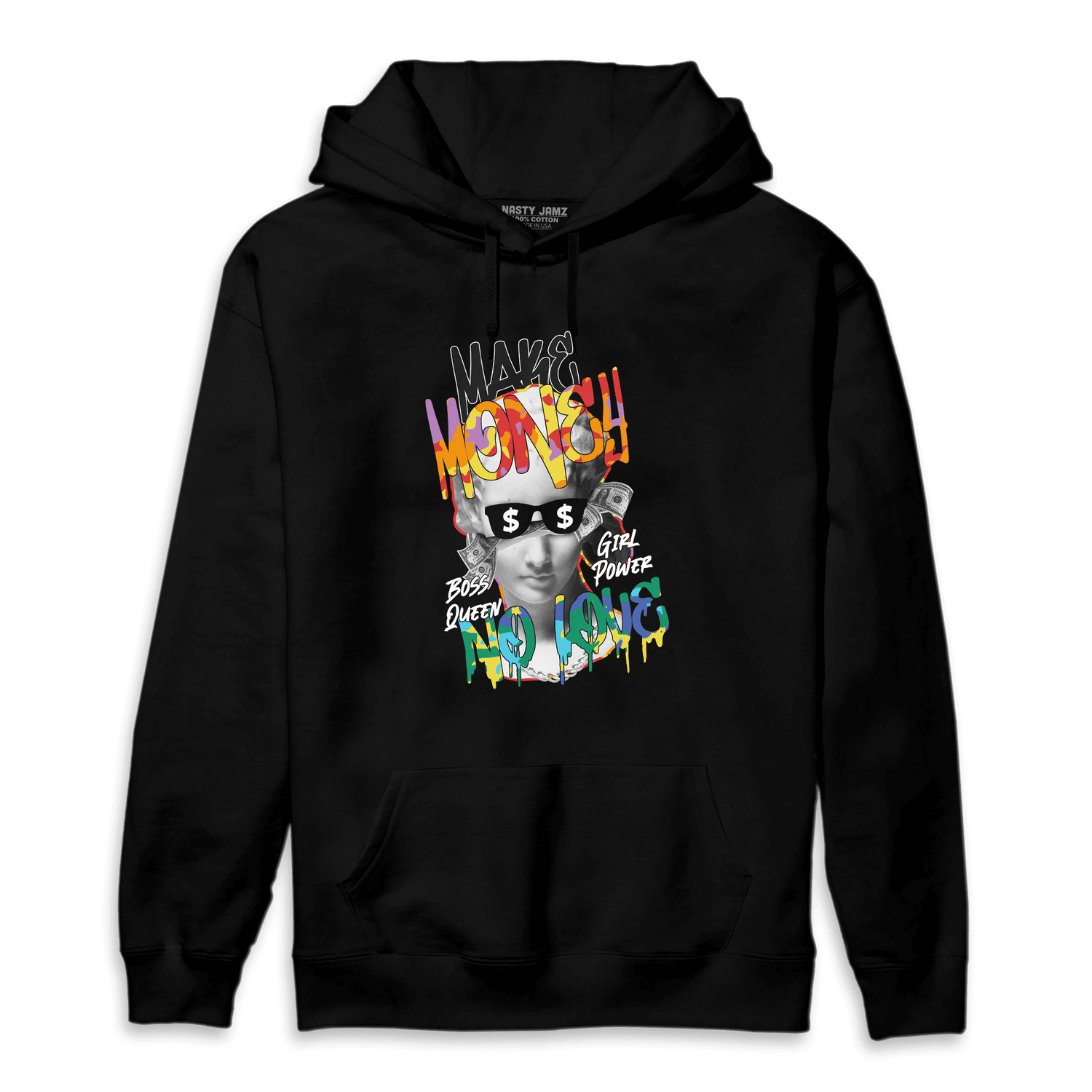 Mid GS Six Championships 1s Hoodie Match Make Money No Love - NastyJamz