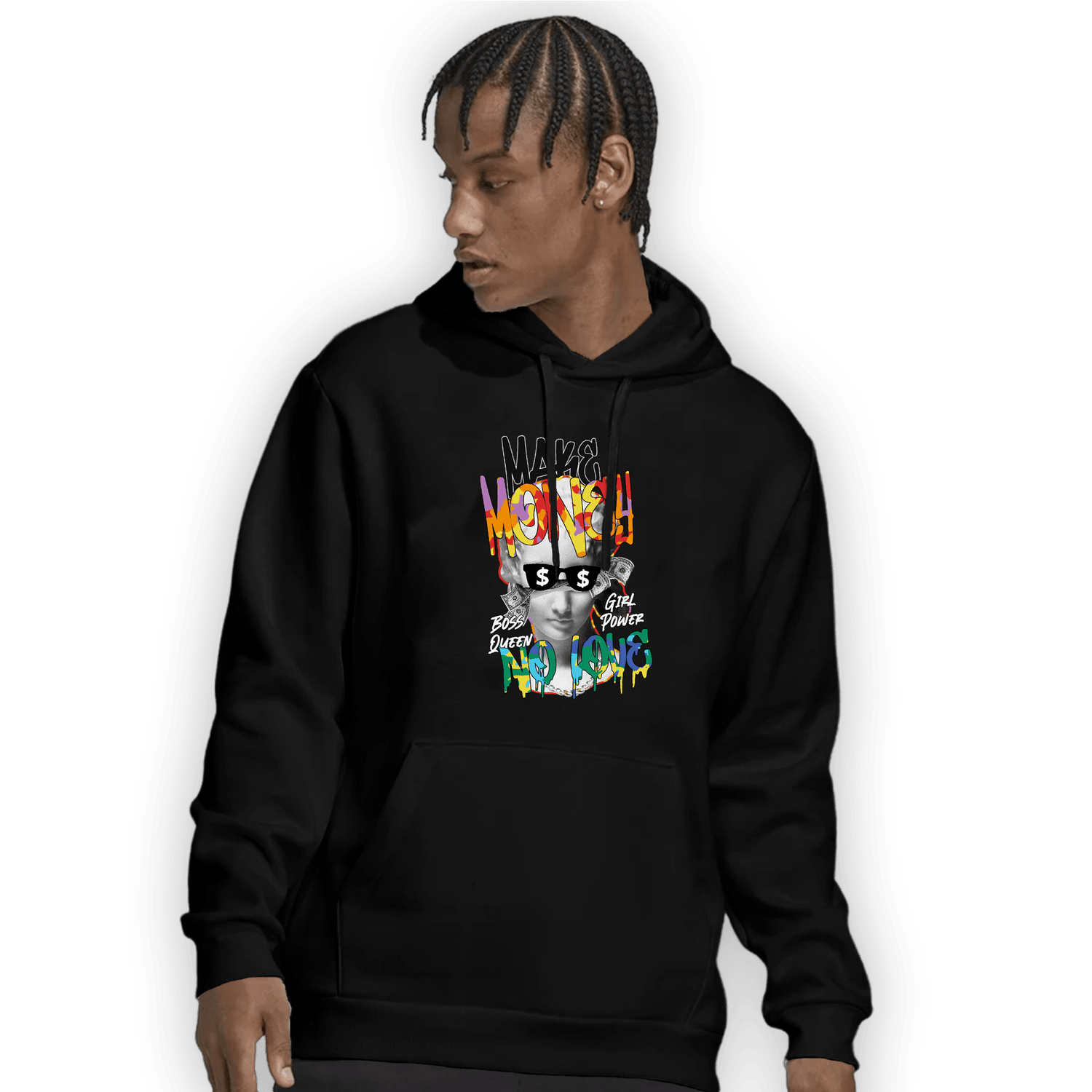 Mid GS Six Championships 1s Hoodie Match Make Money No Love - NastyJamz