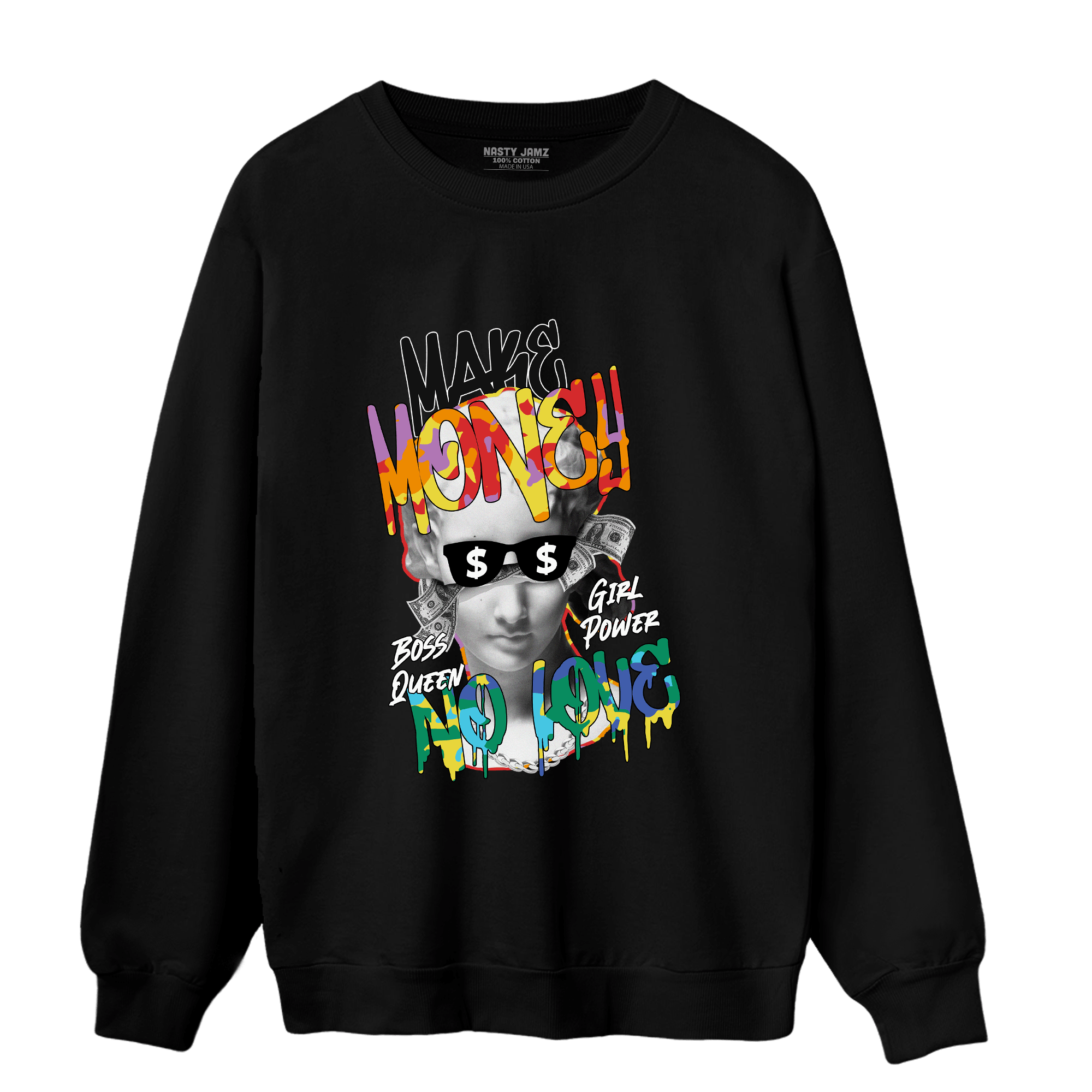 Mid GS Six Championships 1s Sweatshirt Match Make Money No Love - NastyJamz