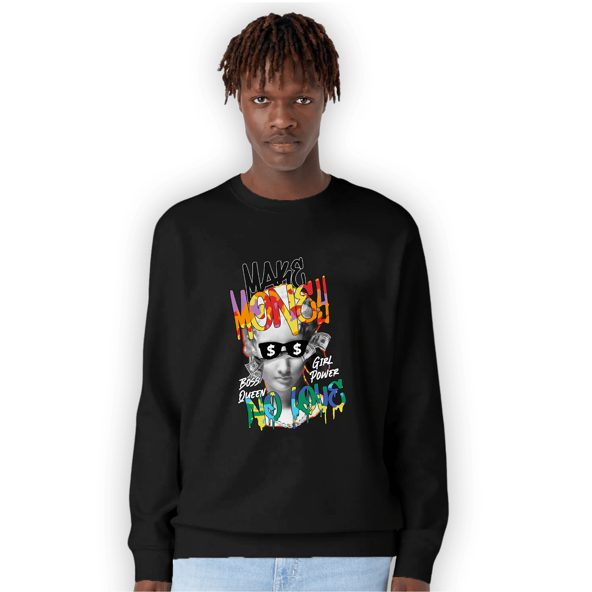 Mid GS Six Championships 1s Sweatshirt Match Make Money No Love - NastyJamz