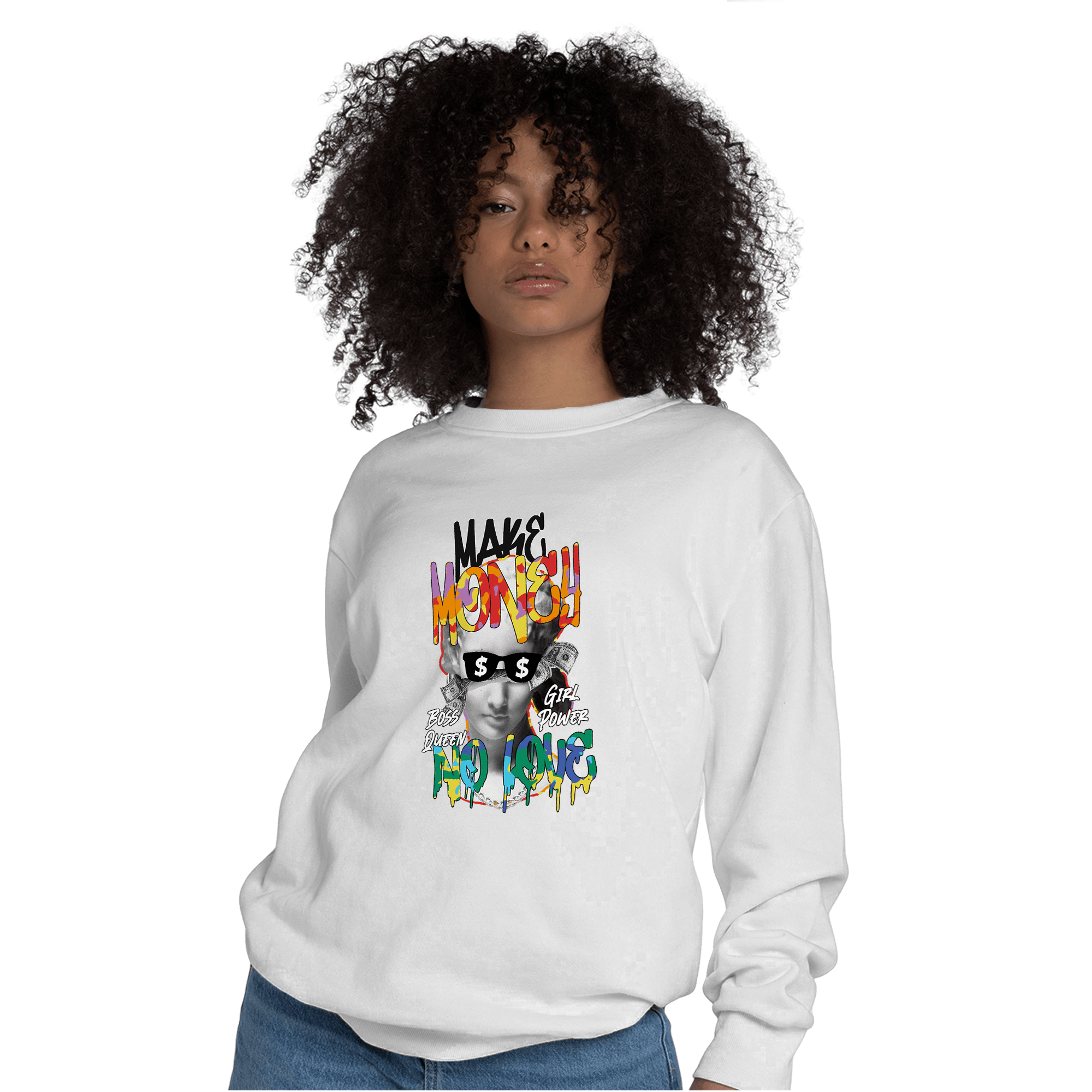 Mid GS Six Championships 1s Sweatshirt Match Make Money No Love - NastyJamz