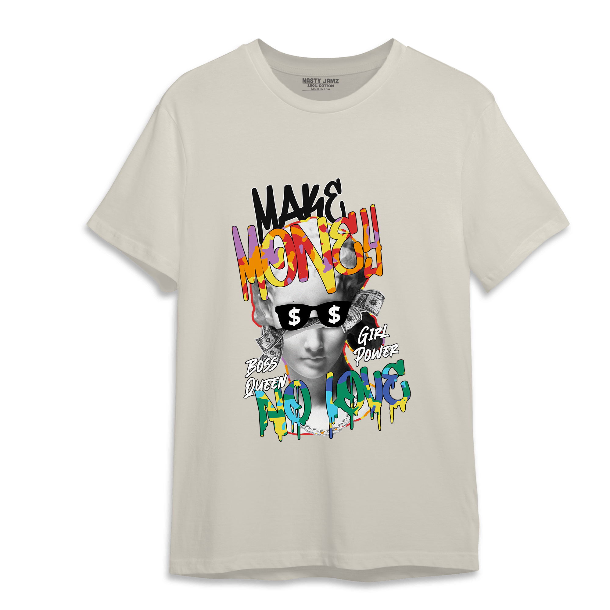 Mid GS Six Championships 1s T Shirt Match Make Money No Love - NastyJamz