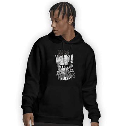 Retro High OG Black White 1s Hoodie Match Make Money No Love - NastyJamz