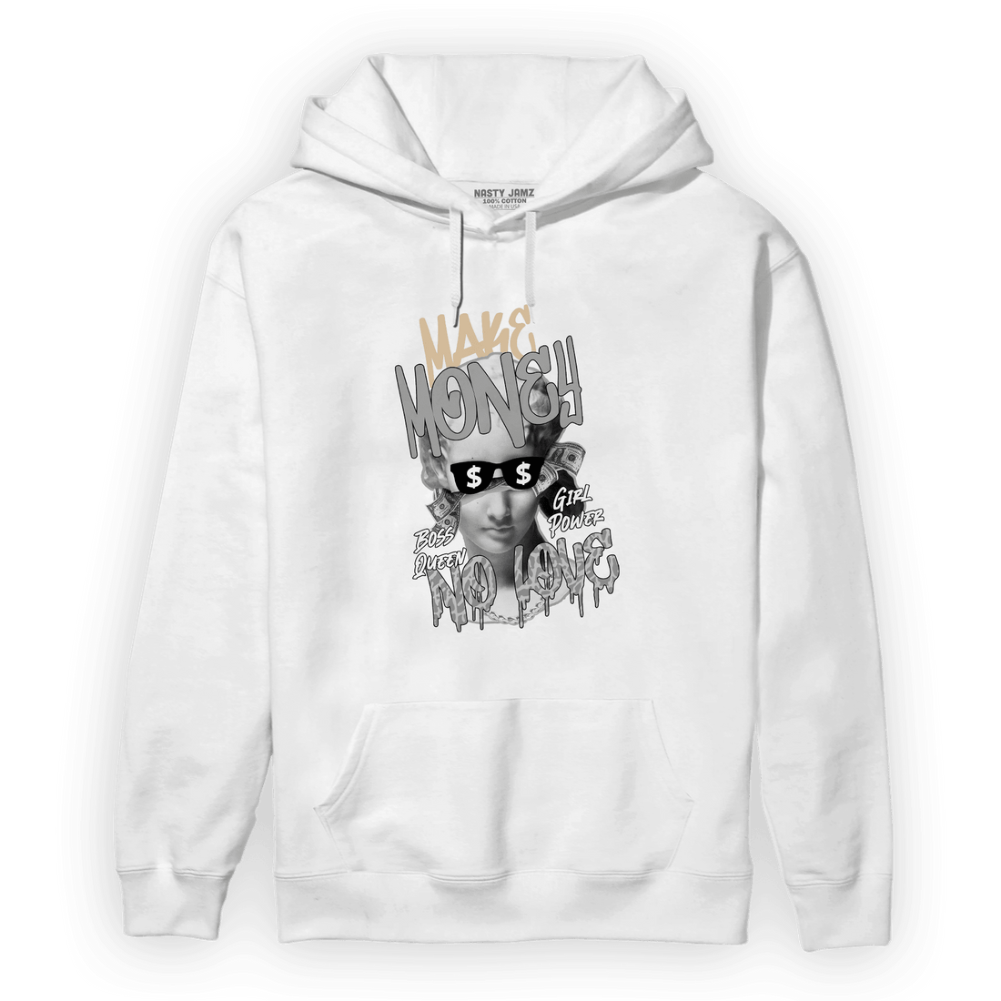 Craft Ivory 3s Hoodie Match Make Money No Love - NastyJamz