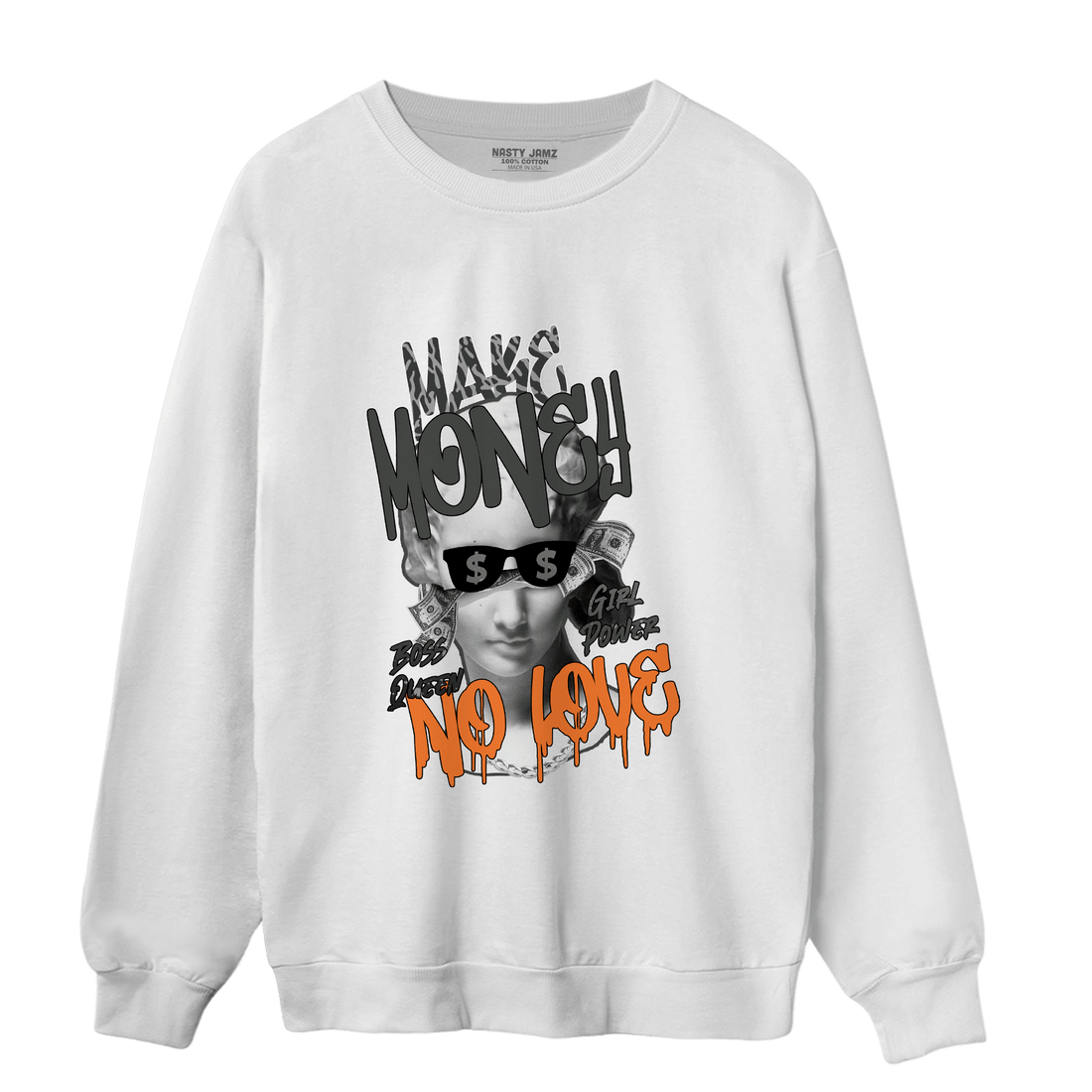 Fear Pack 3s Sweatshirt Match Make Money No Love - NastyJamz