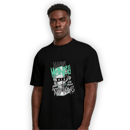 Green Glow 3s T Shirt Match Make Money No Love - NastyJamz