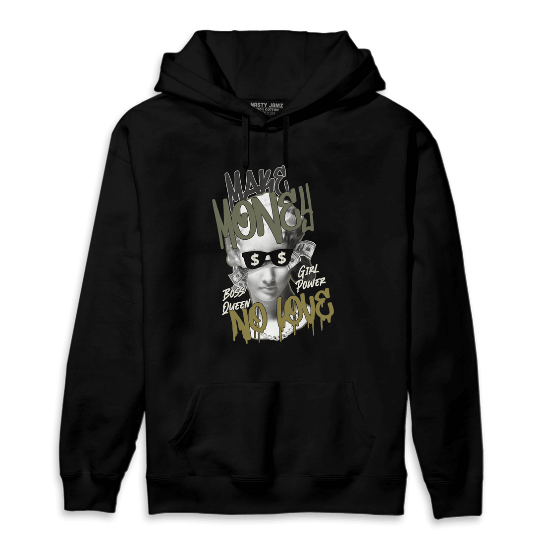 SE Craft Medium Olive 4s Hoodie Match Make Money No Love - NastyJamz