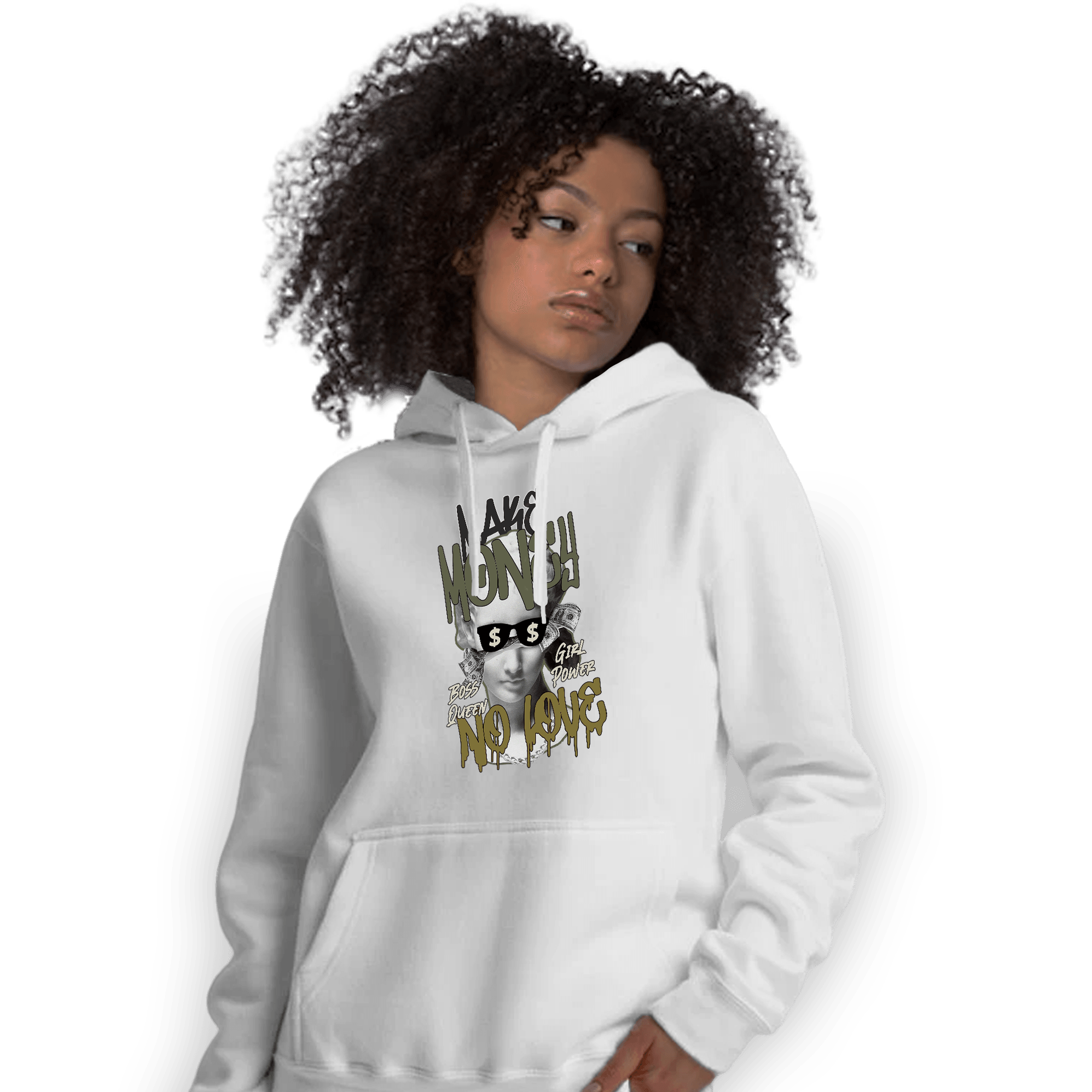 SE Craft Medium Olive 4s Hoodie Match Make Money No Love - NastyJamz