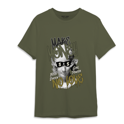 SE Craft Medium Olive 4s T Shirt Match Make Money No Love - NastyJamz