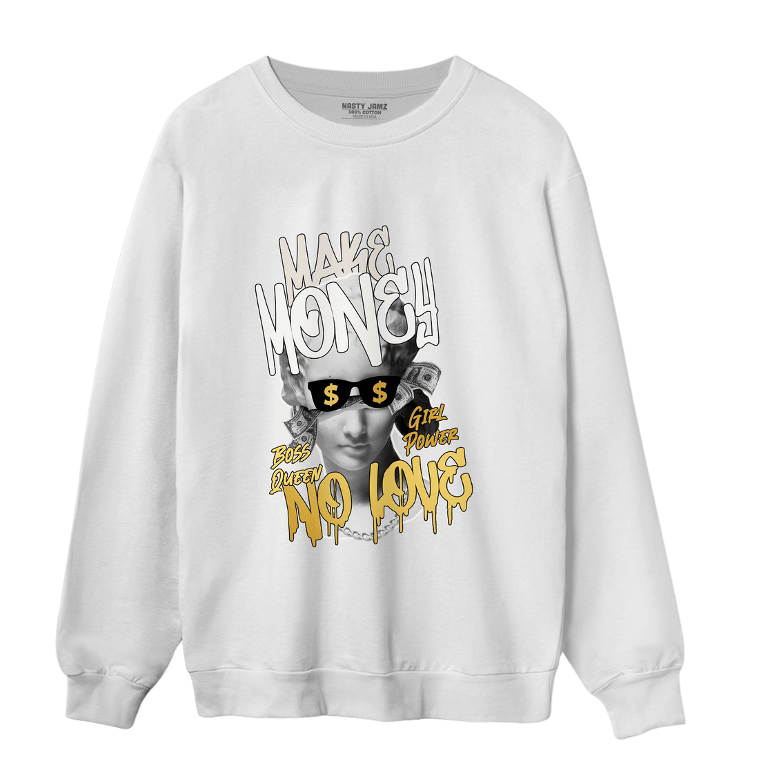 Sail 4s Sweatshirt Match Make Money No Love - NastyJamz