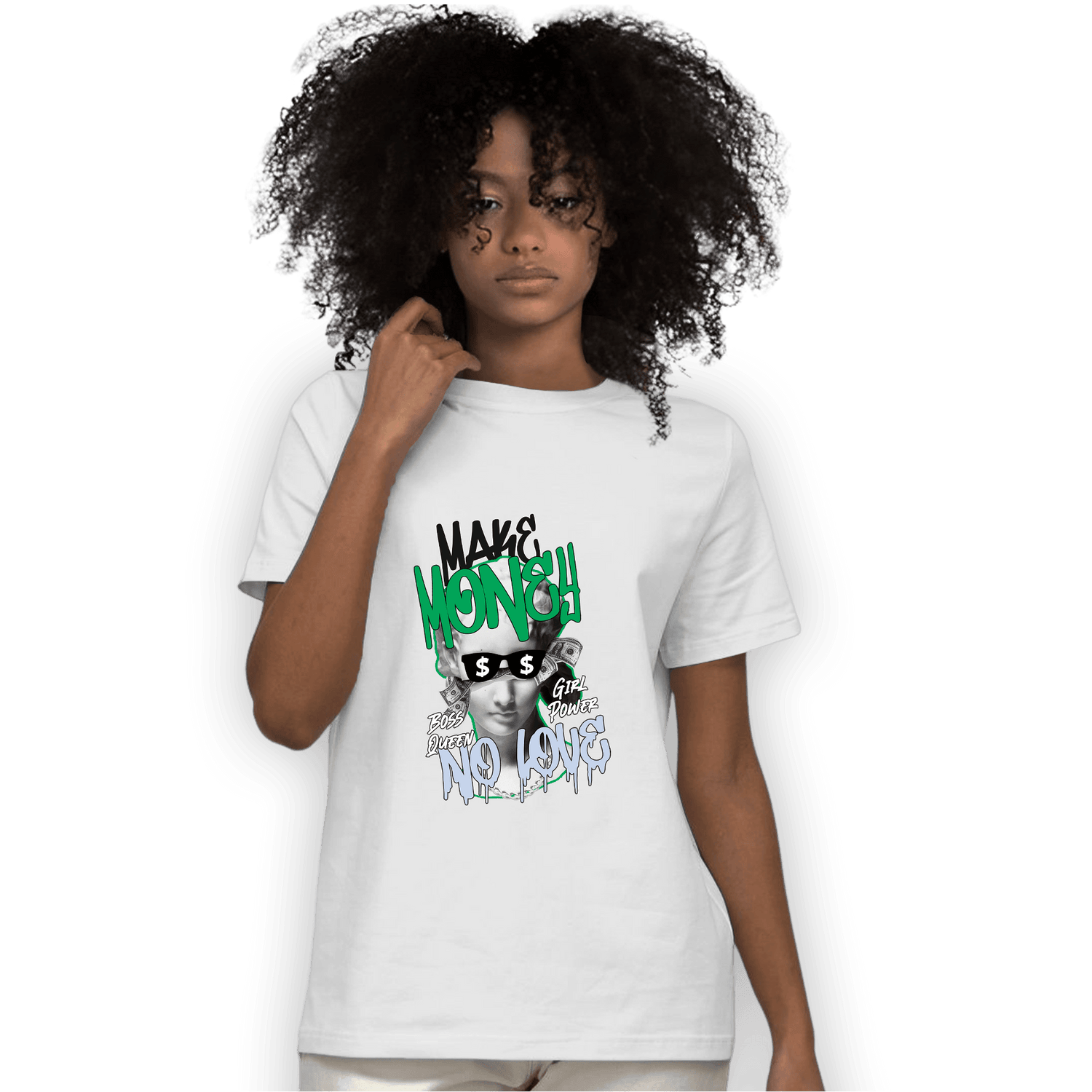 Lucky Green 5s T Shirt Match Make Money No Love - NastyJamz