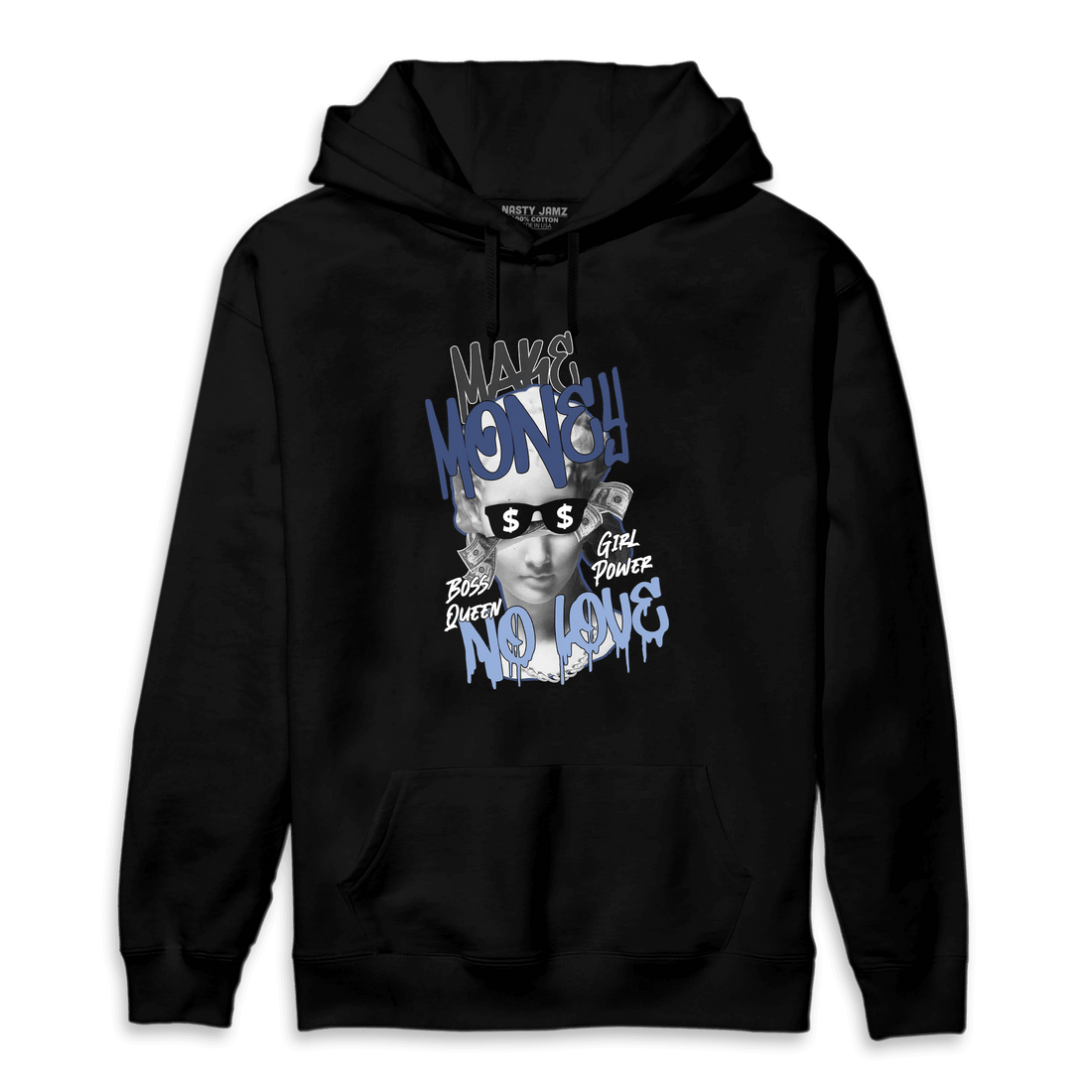 Midnight Navy 5s Hoodie Match Make Money No Love - NastyJamz